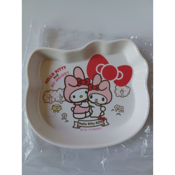 NEW Sanrio Hello Kitty 40th Anniversary KITTY AND My Melody Rare Plate Dish - Picture 3 of 12